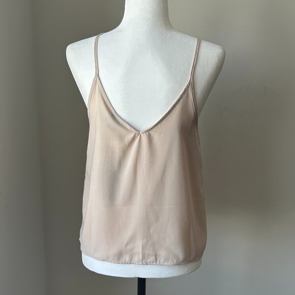Beige Button-Up Tank – Size S - Picture 2 of 2